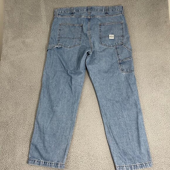 Signature by Levi Strauss Carpenter Jeans Men 40x32 Blue Light was Utility Denim - Picture 7 of 11